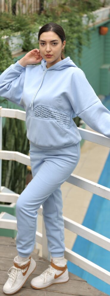 Jogging Molletonné Bleu Ciel