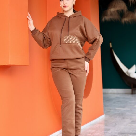 Jogging Molletonné Marron Fauve